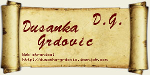 Dušanka Grdović vizit kartica
